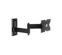 Meliconi CME EDR120, support TV mural à double bras, support TV inclinable, support pour téléviseur à écran plat de 14 à 32 pouces, support VESA 75-100-200x100, capacité de charge 17 kg, noir