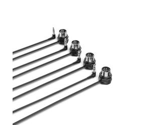 CME Lot de 4 câbles MIDI TRS type A (3,5 mm - 1/8") vers DIN 5 broches, 2FT / 60 cm, profil bas - Connecteurs ultra-minces à angle droit pour les espaces compacts - Idéal pour les synths et pédaliers