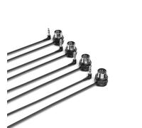 CME TRS MIDI Cable Pack de 4 - TRS Type A 3,5 mm Coudé vers DIN MIDI 5 Broches Coudé, 60 cm, Profil Bas, Connecteurs Ultra Fins, Idéal pour Synthétiseurs et Pedalboards