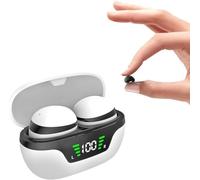 Cmeilau 2024 Nouveaux Mini écouteurs Invisibles sans Fil Bluetooth cachés IPX5, Suppression du Bruit stéréo Discret Le Plus Petit Bluetooth, écouteurs étanches pour Dormir sur Le côté (White)