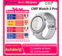 CMF Watch 3 Pro Smartwatch 1,43 pouces AMOLED, batterie 13 jours, double GPS, appels Bluetooth avec suppression du bruit AI, fréquence cardiaque Ash Grey