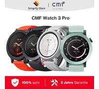 CMF Watch 3 Pro - Smartwatch AMOLED 1,43 pouces, batterie 13 jours, double GPS, appels Bluetooth avec suppression du bruit AI, suivi de la fréquence cardiaque et du sommeil Gris Cendré