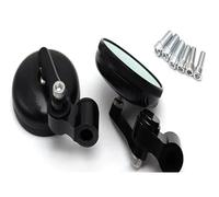 CMGGMKEZDP pour Y&amaha Xjr1300 Xj6 pour V-Max Mt-01 Mt-03 Tdm900 Fz1 Fz6 Ybr Xvs950 Aluminium Mini Rétro Moto Rétroviseurs 8mm 10mm Verre Bleu Rétroviseur de Moto