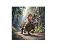 CMHONLY Impression sur toile représentant un animal qui court sur la route - Décoration murale moderne - 30 x 30 cm - Sans cadre