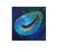 CMHONLY Poster noir et jaune avec objet transparent - Impression sur toile - Décoration murale moderne - 30 x 30 cm - Sans cadre