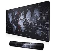 Cmhoo Grand Tapis de Souris Professionnel XXL et Tapis de Souris de Jeu d'ordinateur (90 x 40 x 0,3 cm, Motif Carte)