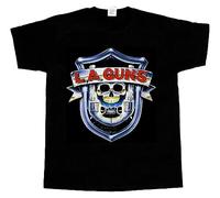 CMHVX LA Guns - L.A. 1988 Guns NO Mercy Tour Black T-Shirt Black L