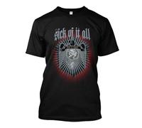 CMHVX NWT 99499-Sick of It All T-Shirt Size S-3XL Black Black 3XL