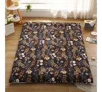 CMHYBS 100% Coton Housse De Matelas pour Japonais Matelas Futon, Taille Réelle Housse De Protection pour Traditionnel Sol Matelas Futon,avec Double Fermeture éclair(Size:90x200cm,Color:A)