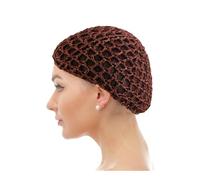 Cmis Kbei 2PCS Mesh Crochet Cheveux Net Enveloppements pour Femmes Envelopper Cheveux Rayon Tricot Snood Hat Accessoires pour Cheveux Chapeau Snood Chapeau Crochet Chapeau de Sommeil Cap Marron foncé,
