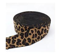 Cmis Kbei 5/10 m 15-50 mm Bande élastique léopard Jacquard Vêtements de sport Pantalon de yoga Ruban Ceinture DIY Couture Accessoires (5 mètres_40 mm)