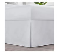 Cmis Kbei Cache-sommier plissé sur mesure en tissu résistant au rétrécissement et à la décoloration - 35,6 cm de hauteur (sans plate-forme) (blanc, 160 x 200 x 35 cm)