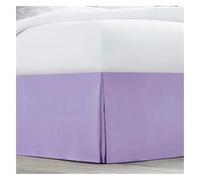 Cmis Kbei Cache-sommier plissé sur mesure en tissu résistant au rétrécissement et à la décoloration - 35,6 cm de hauteur (sans plate-forme) (lavande, 140 x 190 x 35 cm)