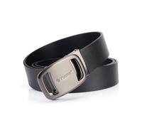 Cmis Kbei Ceintures pour hommes mode boucle automatique cuir véritable jeans taille homme sangle homme, Noir-113, 120 cm