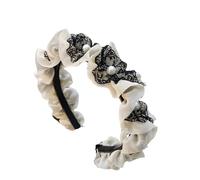 Cmis Kbei Jolis bandeaux à cheveux avec accessoires en perles, accessoires pour cheveux, pinces à cheveux élégantes (beige)