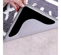 CMISMPRT Lot de 8 Pinces de Tapis avec adhésif Super adhérent - Bande antidérapante pour Tapis Qui maintient Votre Tapis en Place et Rend Les Coins Plats pour Les Coins et Les Bords renouvelables