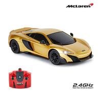 CMJ RC Cars Voiture télécommandée sous Licence Officielle McLaren 675LT, échelle 1:24, phares de Travail, 2.4 GHz, Or