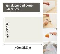 CMJAAGUR-1 Lot De Tapis De Travail En Silicone Translucide De 60 X 40 Cm, Antidérapant, Imperméable, Résistant À La Chaleur, Grand Tapis De Protection De Plan De Travail De Cuisine, Tapis De[M1747]
