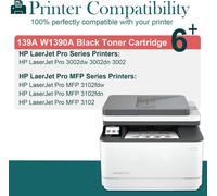 CMJAAGUR-139A Noir Avec Puce Cartouche De Toner Compatible Pour 139A W1390A 139X W1390X Pour Laserjet Pro 3002Dw 3002Dn 3002 Mfp 3102Fdw 3102Fdn 3102 Imprimante (2-Pack)[M892]