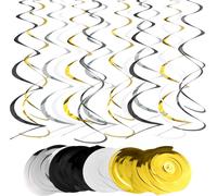 CMJAAGUR-14Pcs Sécorations Fête Suspendues Tourbillon, Guirlandes À Spirales Spirale À Suspendre, Spiral Plafond Serpentins Décorations Suspendu Colorées Pour Fête Anniversaire, Mariage, Noë[M633]