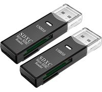 CMJAAGUR-2 Pcs Usb C Lecteur De Carte Mémoire, Sd/Micro Sd Otg Usb 3.0 Adaptateur Card Reader, Portable Lecteurs De Carte Mémoire Externes, Pour Sd/Micro Sd/Mmc/Tf/Sdxc/Sdhc Etc, Aux Tablett[M421]