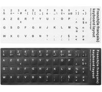 CMJAAGUR-2Pcs Autocollants De Clavier Français Autocollant De Clavier Remplacement Non Transparents En Pvc Auto-Adhésifs Pour Ordinateur Portable Claviers D'Ordinateur Bureau Accessoires 13X[M2021]