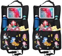 CMJAAGUR-2X Organ Urs Protection Du Dossier Voiture Enfants Avec Pochette Réglable Pour Tablette Et Film Tactile Jusqu'À 20" - Sirène - Universel - 70X45Cm - Sac Thermique + Filet Extensible[M1219]