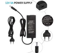 CMJAAGUR-3 Pièces 12V 5A Netzteil Adapter Transformato 60W Led Trafo Ac110-240V Netzadapter Ladegerät Pour Stripes Streifen[M2375]