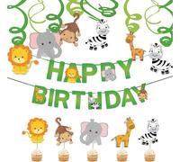 CMJAAGUR-31 Pcs Suspendus Swirl Décorations Animaux De La Jungle Tourbillons Suspendus Décorations De Plafond Pour Forêt Thème Anniversaire, Fête, Baby Shower Décor, Decoration Chambre[M346]