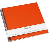 Cmjaagur-352940 Album À Spirales Economy Large - 34,5 X 33,2 Cm - Album Photo, 50 Pages Blanc Crème, Livre Photo, Orange Orange[M506]