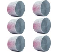 Cmjaagur-6 Rouleaux 4,5 Cm X 25 M Banderoles De Fête En Papier Crépon, Décorations Suspendues De Toile De Fond De Banderoles Pour Les Décorations De Mariage Et De Festival (Argent)[M425]