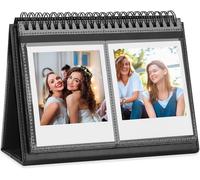 Cmjaagur-64 Pochettes Calendrier De Bureau Album Pour Instax Wide 300, Polaroid 600 I-Type 3.5x4.5 Inch Film Album (Noir)[M489]