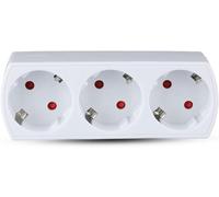 CMJAAGUR-Adaptateur Multipr Triple Murale - 3 Pr S - Bloc Multipr S Avec Pr S 16A Shuko Pour Maison, Bureau, Magasin, Garage - 250V - Compact Et Pratique - Électrique - Blanc[M99]