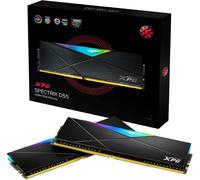 CMJAAGUR-Adata Spectrix D55 Ddr4 Rgb Module De Mémoire Gaming-Dram 3600 Mhz 32 Go (2X16 Go), Double Boîtier, Mémoire De Bureau Haute Performance Ax4U360016G18A-Db55 Noir[M1795]