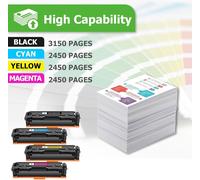 CMJAAGUR-Cartouche De Toner 207X 207A Compatible Pour Color Laserjet Pro Mfp M283Fdw M255Dw M282Nw M283Fdn M255Nw W2210A W2210X W2211X W2212X W2213X - Noir Cyan Jaune Magenta[M752]