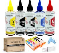 CMJAAGUR-Cartouches D'Encre Rechargeables Et 5 Bouteilles D'Encre Compatibles Pour Imprimante Canon Pgi-580Xxl Cli-581Xxl Pixma Ts6150 Ts6250 Ts6251 Ts6350 Ts6351 Ts705 Tr7550 Tr8550 Ts9150 [M457]