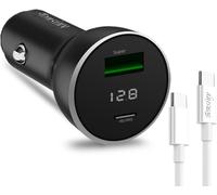 Cmjaagur-Chargeur De Voiture Usb C, Pr Usb 12v Pour Google Pixel 7pro/6a/4a, Chargeur Usb Allume-Cigare Pour Samsung S23/A23/Z Fold4, Adaptateur De Voiture Led En Métal 2 Ports Avec Câble 2 [M2242]