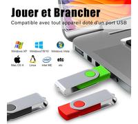 CMJAAGUR-Cle Usb 1 Go, Clé Usb 2.0 Flash Drive Clef Usb Pivotant Stockage Disque Mémoire Stick Pendrive (10 Couleurs 1Gb*100Pcs)[M843]