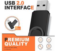 CMJAAGUR-Cle Usb 4 Go Lot De 10 Usb 2.0 Flash Drive Rotative Clef Usb Couleur Mixte Mémoire Stick Métal Flash Drive Avec Cordes[M142]