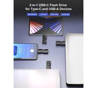 CMJAAGUR-Clé Usb C 64 Go Lot De 2, Clé Usb C 64 Go 2.0 Clef Usb Type C Usb Rétractable Double Connectique Pour Smartphone/Tv/Pc Tablette/Ordinateur[M487]