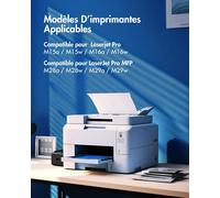 CMJAAGUR-Clt-K404S P404C Cartouches De Toner Compatible Pour Samsung Clt-P404C Clt 404S Pour Xpress Sl C480W C483W C430W C48X C43X C480 C430 Clt-K404S Clt-C404S Clt-Y404S Clt-M404S (Noir, Pa[M250]