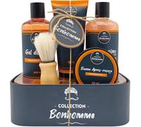 Cmjaagur-Coffret Homme Douche - Kit Complet Gel Douche, Shampoing, Crème De Ra , Blaireau, Baume Apres Ra Homme - Soin Corps, Vi - Senteur Fraicheur Sport - Entretien Barbe, French Tendance[M186]