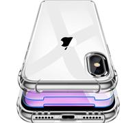 CMJAAGUR-Coque Iphone X/Iphone Xs Coque + [2 Pièces Verre Trempé Protecteur Écran] En Transparente Silicone Souple Tpu Housse Étui De Protection Antichoc Bumper Pour Iphone Xs/X -5,8 Pouces - Cla[J232