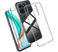 Cmjaagur-Coque Pour Honor X6b Verre Trempé Protection Écran Deux, Transparent Soft Silicone Tpu Cover Absorption De Choc Et Anti-Scratch Housse Étui[J1949]
