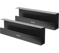 CMJAAGUR-Desk-Ac06-2C Lot De 2 Plateaux De Gestion De Câbles, Supports De Multipr , Organ Urs De Cordons, Dompteurs De Fils Pour Bureau Et Maison, Noir, 42 Cm[M1464]