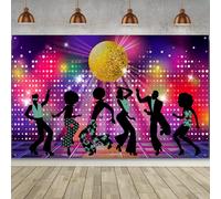 Cmjaagur-Fournitures De Fête Disco, Toile De Fond De Danse Grand Tissu 70s 80s 90s, Photographie D'anniversaire Néon Nuit Vintage Let's Glow Crazy Shining Fond De Photomaton[M1154]