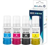 CMJAAGUR-Imprimante Bouteille D'Encre Compatible Pfi-050 Pfi-050Bk Pfi-050C Pfi-050M Pfi-050Y (4Pack, Noir Cyan Magenta Jaune 70Ml) Remplacement Pour Canon Imageprograf Tc-20 Tc-20M[M1582]
