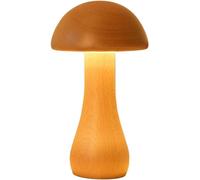 Cmjaagur-Lampe Champignon En Bois, Lampes Chevet À Intensité Variable, Veilleuse Table Sans Fil, Avec Tête De Champignon Amovible Rotative À 360°, Pour Décoration Chambre À Coucher, Dortoir[M1847]
