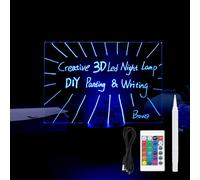 Cmjaagur-Lampe De Nuit Acrylique, Veilleuse 3d, Peinture Sur Verre Led Board, Convient Pour La Peinture De Bricolage, Mes De Congé, Lampe Cadeau D'innovation[M1428]