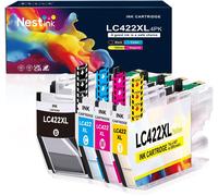 CMJAAGUR-Lc422Xl Lot De 4 Cartouches D'Encre (1 Noire, 1 Cyan, 1 Magenta, 1 Jaune) Lc-422Xl Lc422 Compatible Avec Brother Lc422 Cartouches D'Encre Pour Brother Mfc-J5340Dw Mfc-J5345Dw Mfc-J5[M1428]